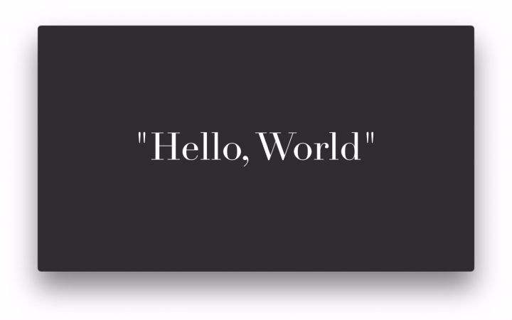 hello world