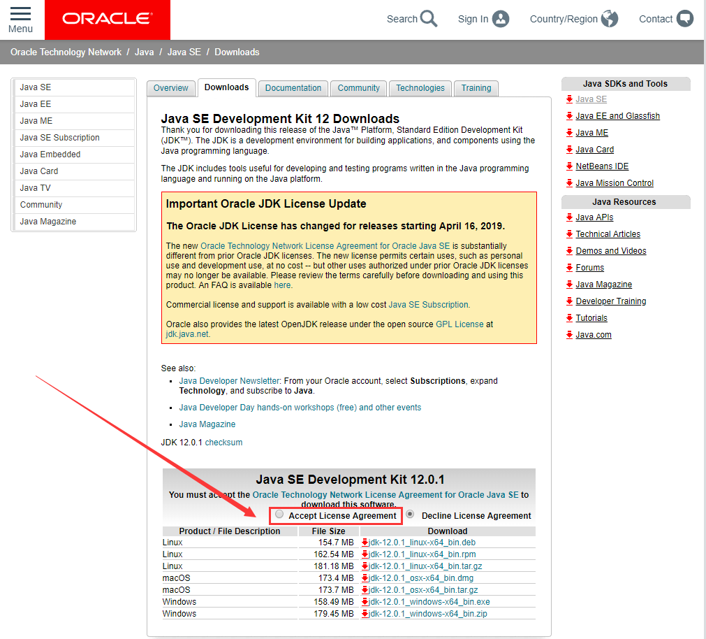 java最新jdk-12安装配置教程