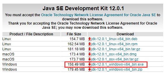 java最新jdk-12安装配置教程