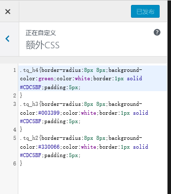 wordpress怎样定义额外css