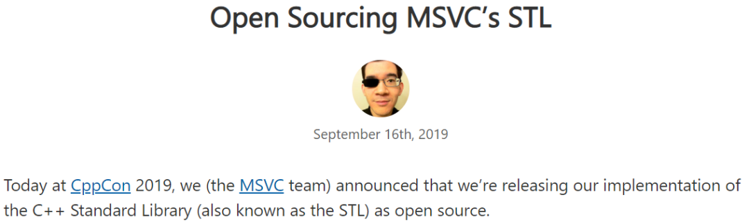 微软宣布开源C++标准库！